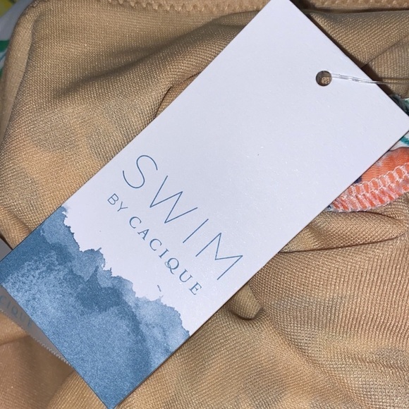 Cacique Hi Waisted Patchwork Swim Briefs Swim Bottom Swim by Cacique Size 20 - Picture 3 of 5